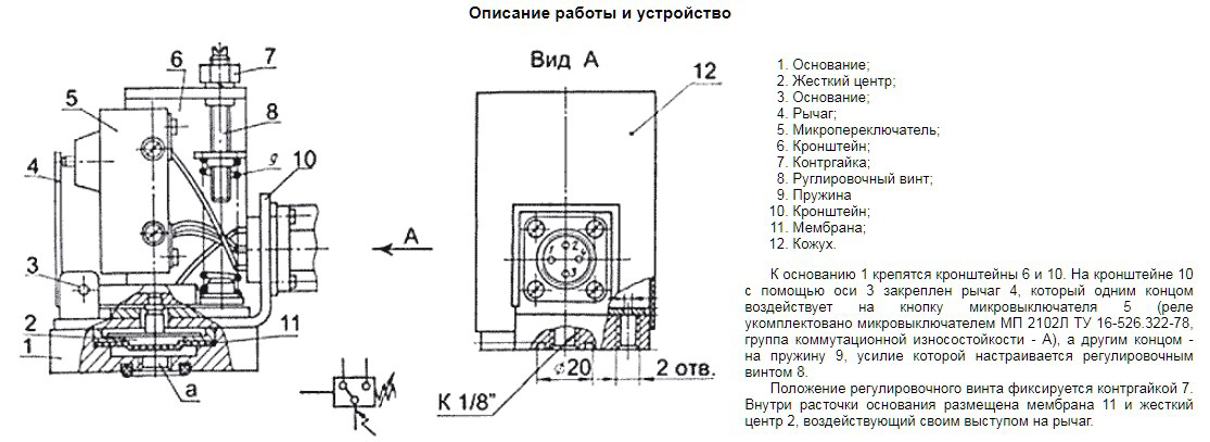 Реле давления РД 23
