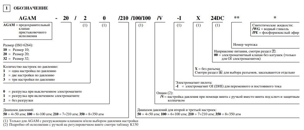 Клапан ATOS AGAM-10/32/210/100